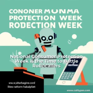 Artistic representation for National Consumer Protection Week is the Time to Battle Robocallers