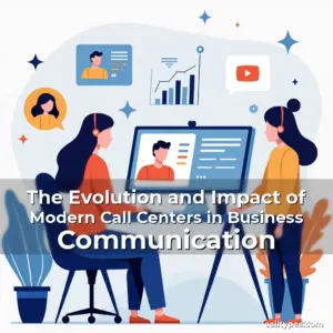 Artistic representation for The Evolution and Impact of Modern Call Centers in Business Communication