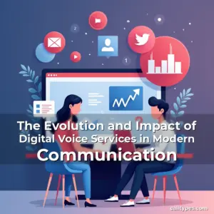 Artistic representation for The Evolution and Impact of Digital Voice Services in Modern Communication