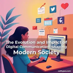 Artistic representation for The Evolution and Impact of Digital Communication: Shaping Modern Society