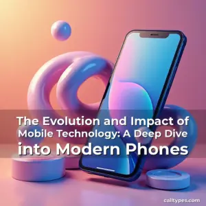 Artistic representation for The Evolution and Impact of Mobile Technology: A Deep Dive into Modern Phones